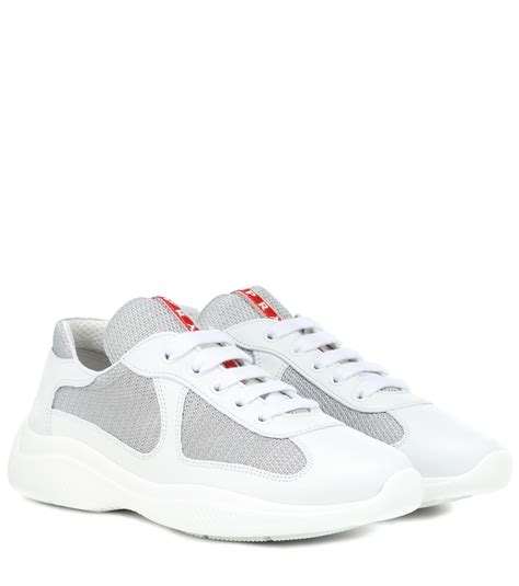 Prada: White Action Sneakers 